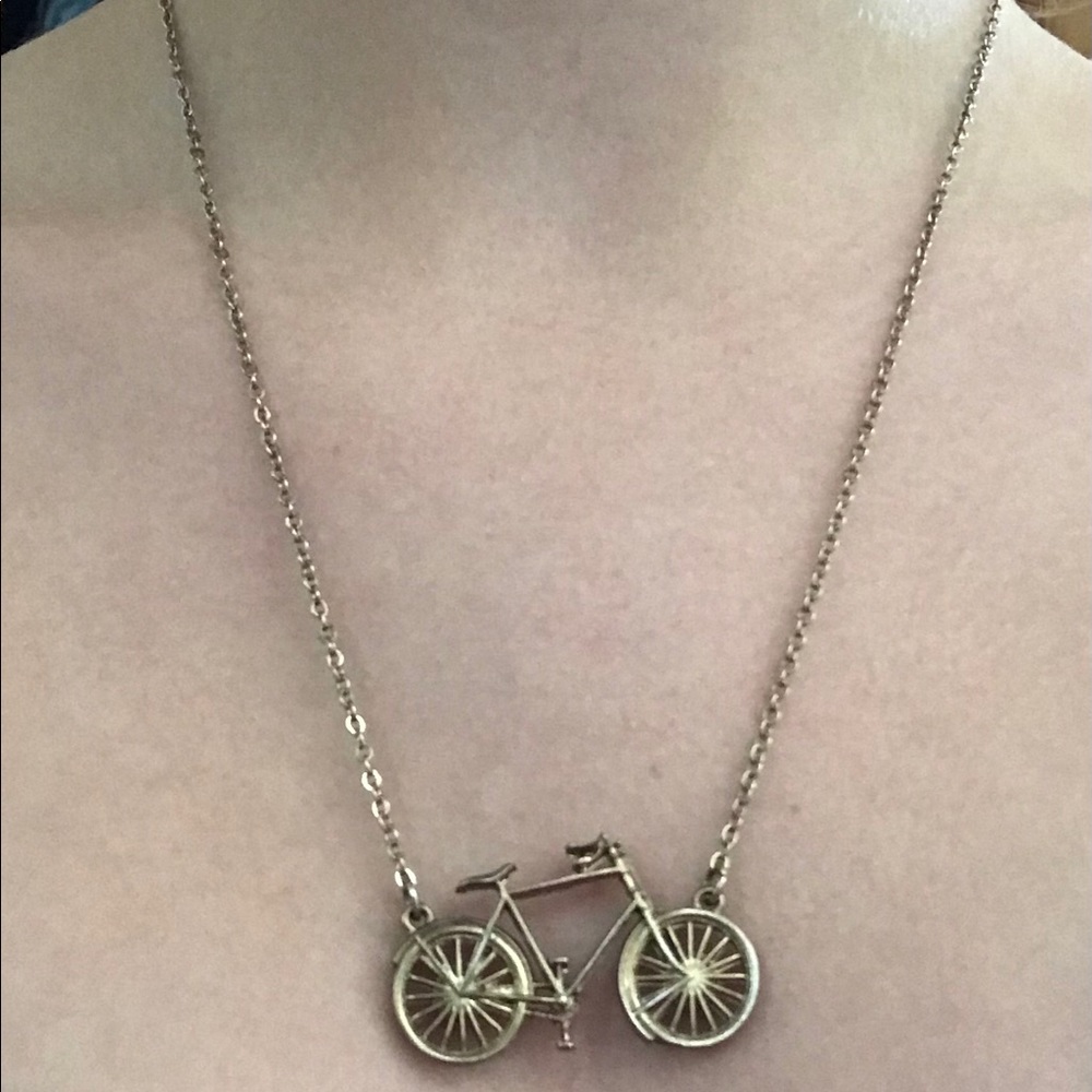 Bicycle Gold Necklace